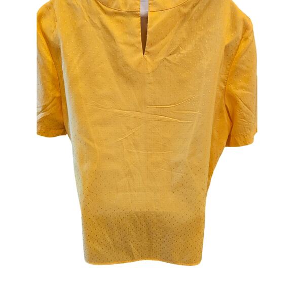 Norton mcnaughton vintage 12 yellow polkadot frill blouse short sleeve relaxed ^ - Picture 3 of 8